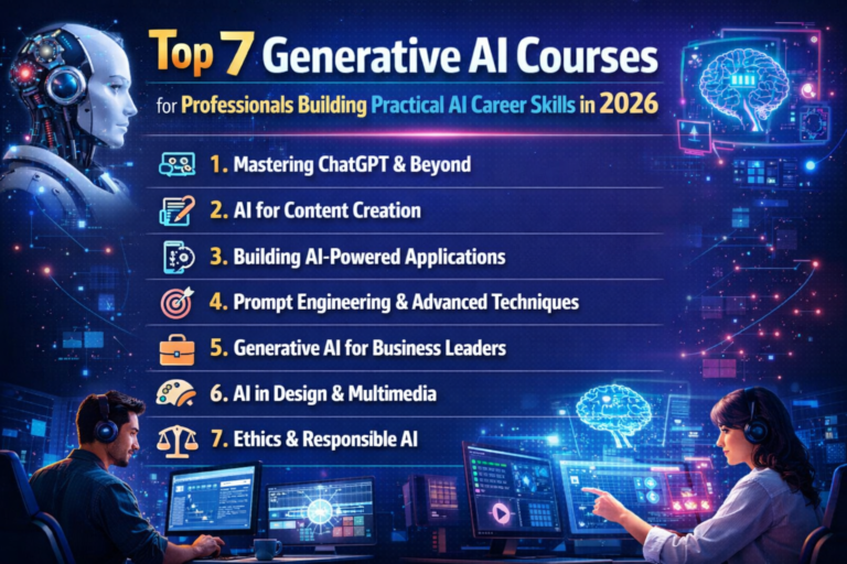 Top 7 Generative AI Courses for Professionals Building Practical AI Career Skills in 2026 Top 7 Generative AI Courses for Professionals Building Practical AI Career Skills in 2026